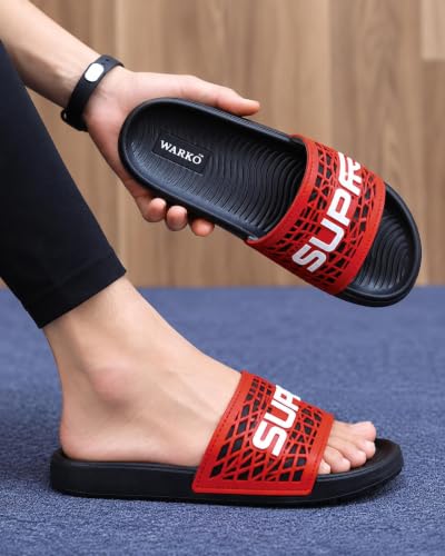 Image of WARKO Slippers For Men | Stylish Chappal For Boys | Soft Cushioned EVA Slides Slipper | Casual FlipFlop Daily Wear Footwear | Indoor Outdoor Use