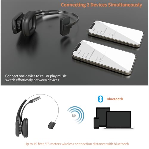 Trucker Bluetooth Headset V5.3 with ENC