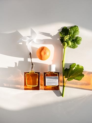 Image of KORRES Avgoustos Eau de Toilette, Fig & Citrus Spray, Unisex Scent with Mandarin Lavender Bergamot, Fig Lemon Leaf Middle, Ambergris Cedarwood Base, Fruity Woody Aroma for Women & Men, 1.69 Fl Oz