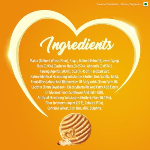Image of Sunfeast Mom's Magic Rich Cashew Almond Cookies | Roasted Cashew Almond | Rich Butter Biscuits | Mom's Favourite Baked Cookies 189 Gram / 197Gram / 200 Gram /183Gram (weight May Vary) (Pack of 3)
