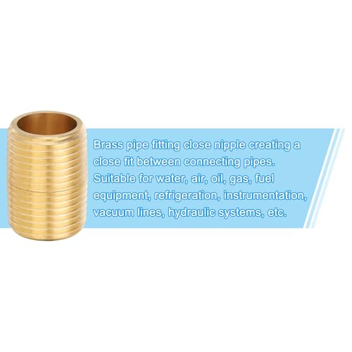 Tapón macho NPT 1/2" de latón anticorrosivo PATIKIL para bloquear fugas de aceite y aire, 10 uds 5