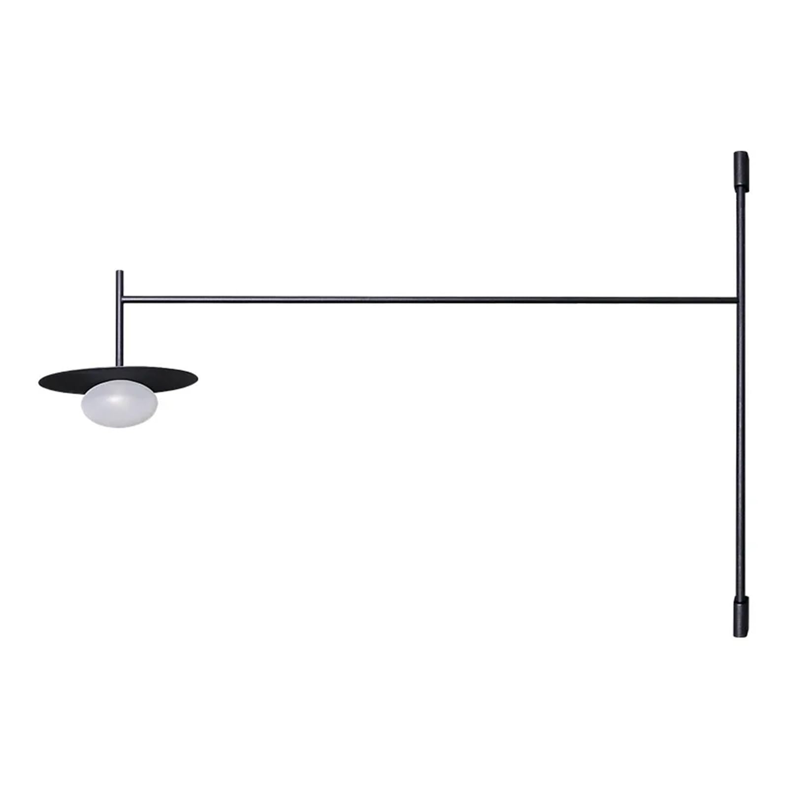 Long bras oscillant pour cette applique murale LED scandinave noire