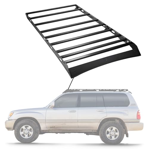 Sherpa -The Oxford Aluminum Roof Rack with Crossbars Made for 1998-2007 Toyota LC100 & Lexus LX470 - Drill Free Rack for Tents; Kayaks; Bikes; Skis Made in The USA (Half)