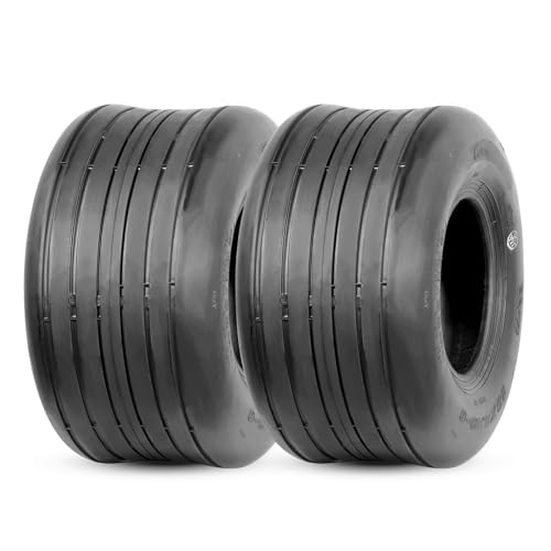 HALBERD 13x6.50-6 Lawn Mower Tires 4PR Straight Rib Tread Turf Friendly Lawn Tires, 13x6.5x6 Lawn...