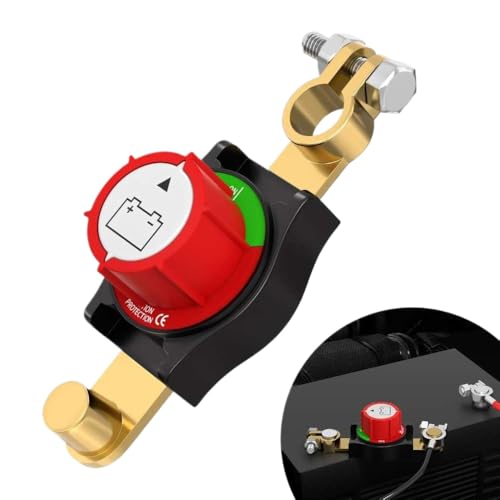 12V-48V Post Disconnect Switch Kill Switch Negative On Off Switch Compatible with Cars Trucks RVs Boats and Other Vehicles(Red)