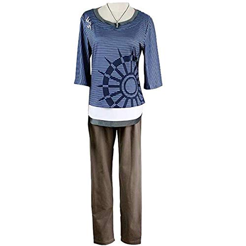 Poetic Walk Anime Dangan Ronpa V3 Rantaro Amami Cosplay Costume Uniform Tshirt Necklace Outfit (XXX-Large, Whole Set)