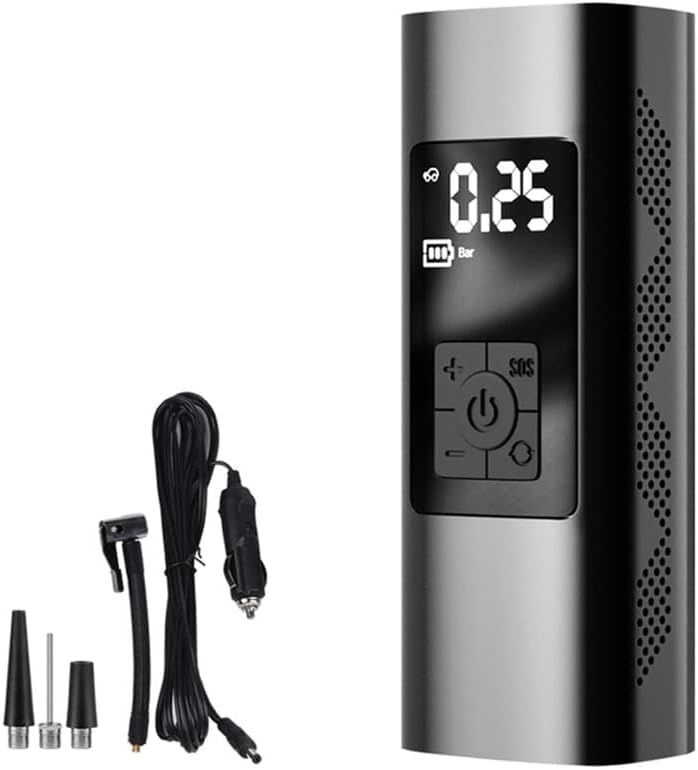 NOBONU 空気入れ 自転車 電動空気入れ 電動くうき入れ 充電式 軽量 小型 エアーコンプレッサー 大容量リチウムイオン電池内蔵