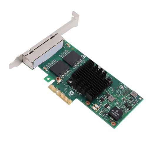 Tarjeta de Red Gigabit 1G Kikumi de 4 Puertos RJ45 PCIe 2.0 X4 y Chipset 82580 con Soporte 4