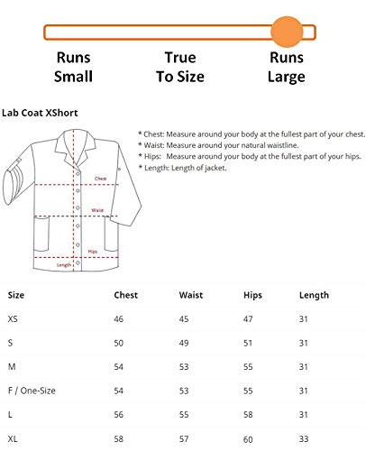 CHARLENE Lab Jacket Long-Sleeve Smock Uniform for Salon Spa Grooming Stylist Barber Groomer (XL, Black - XShort)