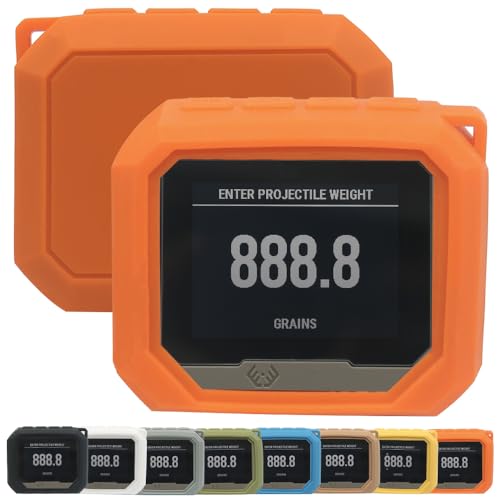 Silicone Protective Case for Xero C1 Pro Chronograph – Full Coverage with 2pcs Tempered Glass Screen Protectors, Silicone Hand Strap, Shockproof, Anti-Scratch, Non-Slip, Orange (Case Only)