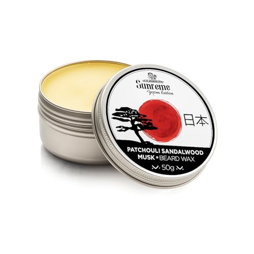 Bartwachs Herren Japan Patchouli Patschuli Duft BARTSTOPPEL SUPREME COMPANY | Beard Balm für Perfektes Bartstyling (50g)