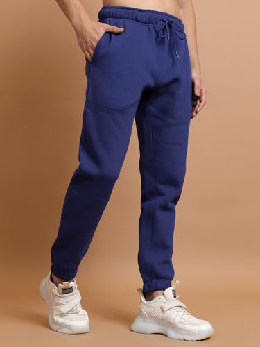 Image of Highlander Men's Slim Fit Joggers Trousers | Winter Wear Trousers | Solid | Mid-Rise| Trouser | Joggers