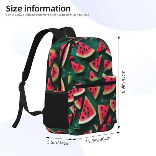 Dream Watermelon Printed 17-inch large capacity backpack - unisex, suitable for work, hiking and camping3