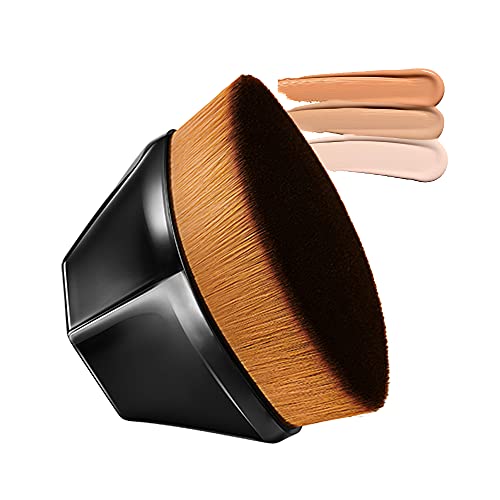 Foundation Powder Brush,1PC Foundation Makeup Brush Face Blush Suitable for Mixed Liquid, Cream or Flawless Powder Cosmetics, Multifunctional Makeup Brush( Black)