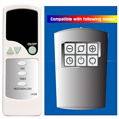 Replacement Remote Control for Lasko 5591 Touch Control Ceramic Tower Space Heater