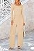 PRETTYGARDEN Womens Jumpsuits Dressy Casual Fall Fashion 2025 Trendy Long Sleeve Wide Leg Rompers Spring Work Office Outfits (Beige,Large)