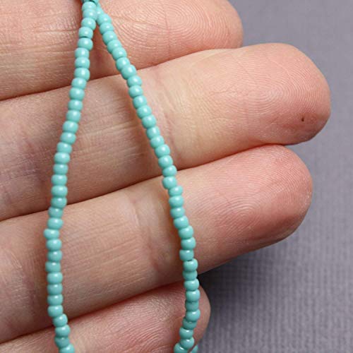 Turquoise Color Choker Necklace, Thin 1.5Mm, Adjustable 14-15 Inches #TOP7