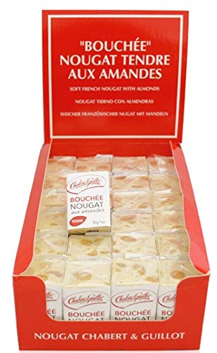 Chabert Nougat de Montelimar Tendre 24 x 30g Packung (weißer Nougat mit Mandeln)