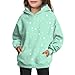 WujiJia Girls Polka Dot Hoodie Long Sleeve Soft Casual Fit Hooded Sweatshirt Pullover With Front Pocket Girls Fashion (Mint Green,9-10 Years)
