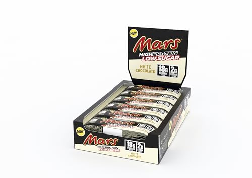 Mars White Chocolate Protein Bar – 12 × 57g – 18g Protein, Low Sugar (2g), High‑Protein Snack for Gym, Work & On‑the‑Go