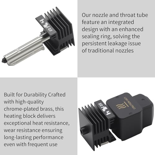 Vkinman 4Pcs 0.2/0.4/0.6/0.8mm Hardened Steel Nozzle Set, Replacement for Bambu Lab H2D/H2S Hotend Kit, Replacement for Bambu H2D Combo/A1/A1 Mini 3D Printers by Vkinman - Image 5