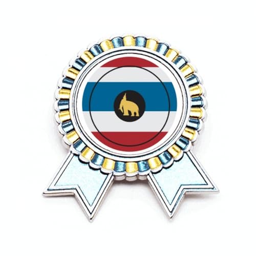 Broche bouclier éléphant de Thaïlande taille M en métal doré