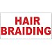 Hair Braiding Red DECAL STICKER Retail Store Sign 8