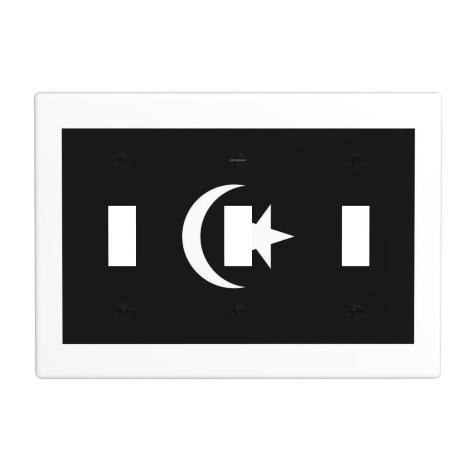 Terengganu Flag 3 Gang Switch Plate Cover-Unbreakable Polycarbonate Wall Plate, Heat Resistant Toggle Switch Decor for Home