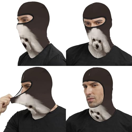 Balaclava para Ski para Hombres y Mujeres con Estampado de Caniche Francés, Máscara Facial Térmica para Clima Frío, Equipo para Motocicleta y Ski, Máscara de Invierno para Mujeres y Hombres miniatura 5