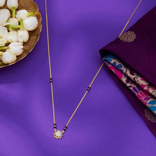Image of PNG Jewellers Signature Bliss Diamond & Gold Modern Mangalsutra For Women