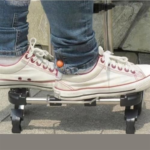 Folding Stainless Steel Flatbed Trolley - 30kg Capacity Luggage Cart, Portable Suitcase & Shopping Carts for Easy Carrying, Ideal for Schoolbags & Travel