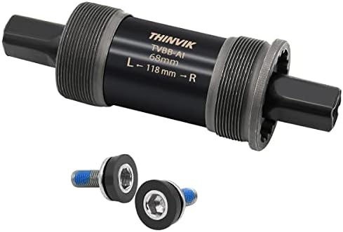 Thinvik Square Tapered Bottom Bracket - 68mm English BSA Compatible with Shimano BB-UN26/BB-300/BB-100/BB-101, 68mm x 108 110 113 116 118 122.5 127