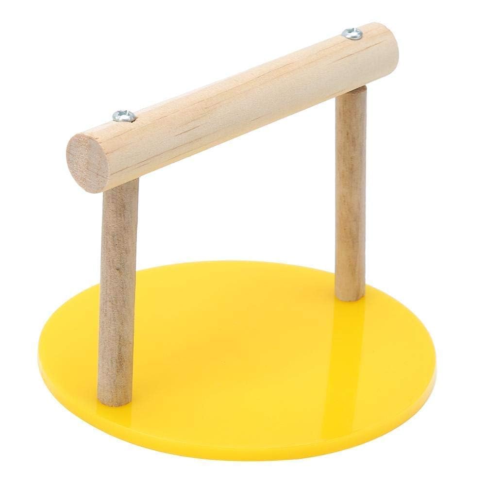 Trespolo per pappagallo Supporto portatile in legno Parco giochi per uccelli Accessori per gabbia Mordace per addestramento