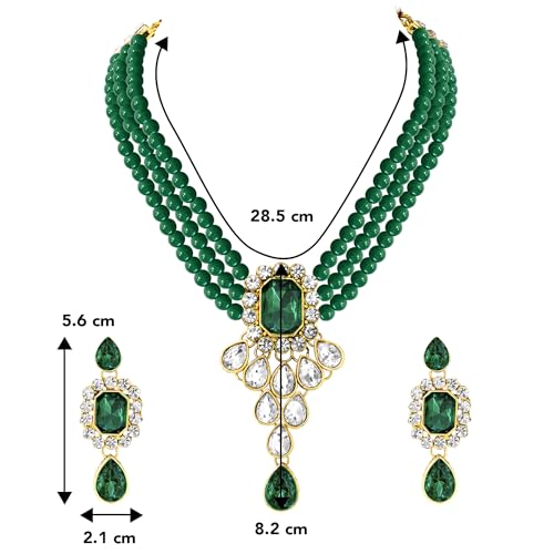 Image of Peora Crystal Faux Pearl Jewellery Gift Set for Women