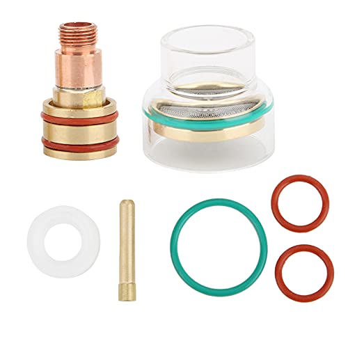 Walfront - Wig Zubehör, TFM53NCN WIG Schweißkit WIG Brenner Glasbecher Spannzange Tig Welding Accessories für Argon Lichtbogenschweißbrenner WP17 / WP18 / WP26(2,4 mm)