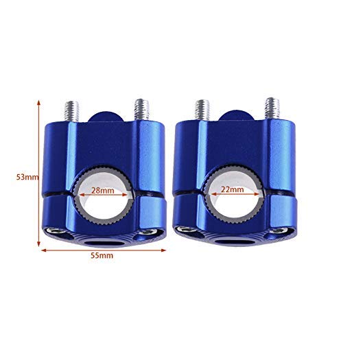 Maso - Rehausseur de guidon de moto universel - Bleu, 22 mm/28 mm - Image 6