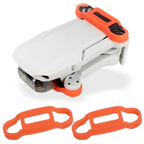 Mini 4K/Mini 2 SE Support d'hélice Guard Prop Blade Stabilizer - Support de Protection en Silicone, Accessoires de Drone Légers et Résistants, Couleurs Rouge et Gris, Facile à Installer