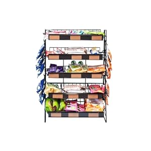 Asiasourcesinc5tiersnackcandyrackcounterdisplaymetalsnackrackdisplaysnackorganizercountertopforretailstoreskitchenoffice15wx22hx9dblack Urban Country Home Decor Asia sources inc 5 tier snackcandy rack counter display metal snack rack display snack organizer countertop for retail stores kitchen office 15w x 22h x 9d black urban country home decor