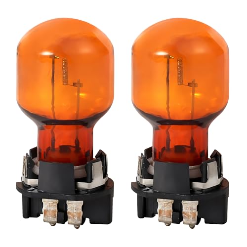 HUTUDAN 2 Pack PWY24W 24W 12V Amber Turn Signal Light Bulbs, Replacement for 2016-2017 Volkswagen Passat/Lavida/Octavia, Audi A4/Q3/Q7, Ford Fusion/Mondeo/EDGE, Fits Part #12174, 12174NA, 12174 NAHTR