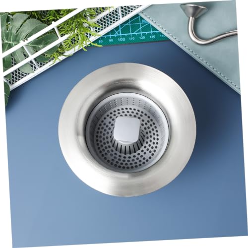 Colador para fregadero de cocina de acero inoxidable y ABS miniatura 5