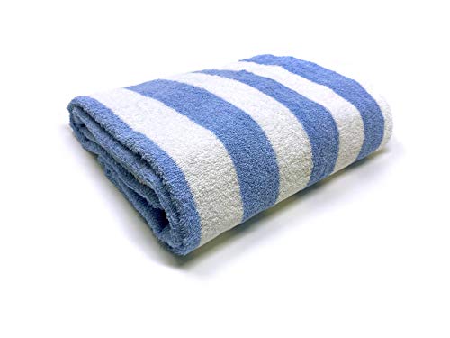 Soft Touch Linen Quality Turkish Cotton Pool & Beach Towels - Cabana Blue - 30"X60"