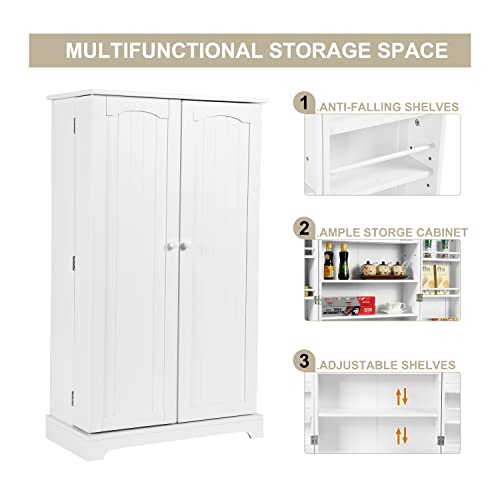 ARTPOWER 41''Kitchen Storage Pantry with Doors and