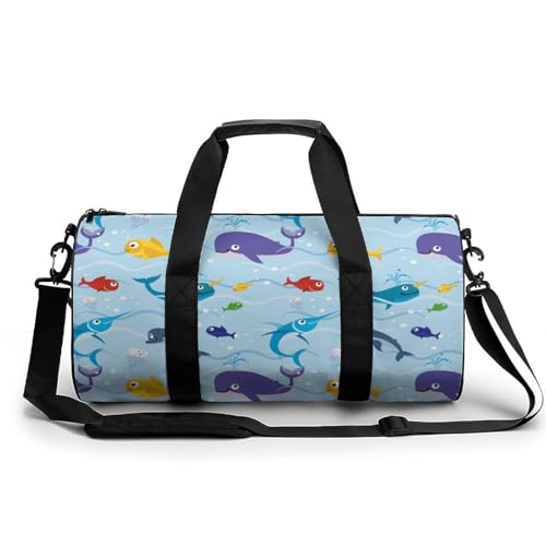 Sac de voyage poisson au format compact 45x23x23cm