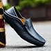 Imagen de Unitysow Mocasines Hombres Zapatos de Vestir Casuales Holgazanes Slip On Verano Plano Cuero Zapatos de Conducción Zapatillas Azul 40EU