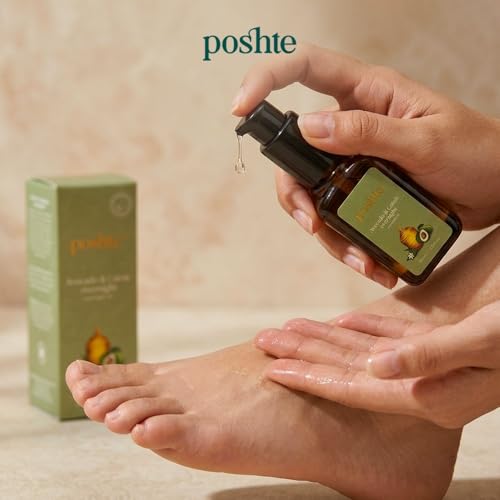 Image of Avocado and Castor Overnight Foot Care Oil for Rough, Dry and Repair Dull, Cracked Heels For Men & Women (30 Ml Golden)
