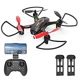 NEHEME NH530 Drones with Camera for Adults Kids, Mini Drone with 720P HD Camera, RC Quadcopter for Beginners with Gravity Sensor, Headless Mode, One Key Return/Take Off/Landing, Drone with 2 Batteries