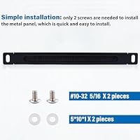 GeeekPi Kabel-Durchführung Panel mit Bürstenleiste - 0,5HE - 10-Zoll - Für DeskPi RackMate T0/T1/T2/T0 Plus/T1 Plus/TL1 Netzwerkschränke & 10-Zoll-Serverschrank - Schwarz – Ansicht 7