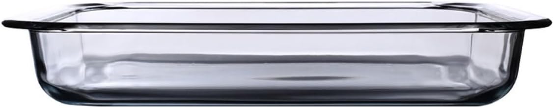 Rectangular Tempered Glass Baking Tray 2l Heat-resistant Ovenproof Glass Baking Dish for Household Microwave Use