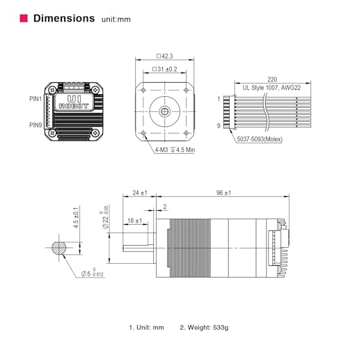 Boucle fermée NEMA17 anti-perte de pas avec codeur absolu et bus CAN - 4
