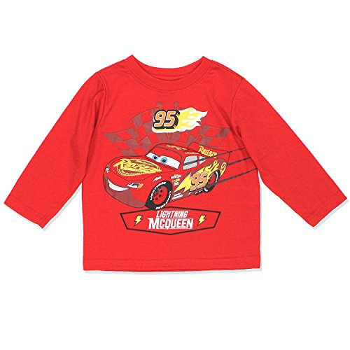 Disney Little Boys' Cars Lightning Mcqueen Ready To Race Two-Fer Tee